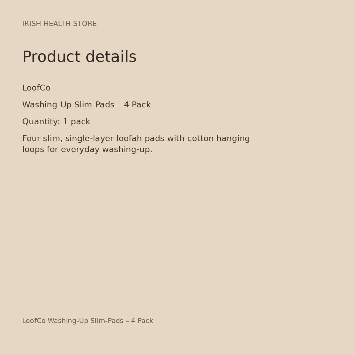 LoofCo Washing-Up Slim-Pads – 4 Pack product details