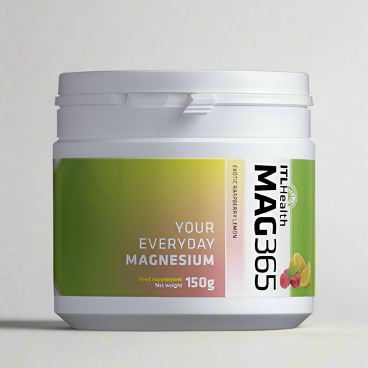 MAG365 Exotic Raspberry Lemon Magnesium 150g Front Label