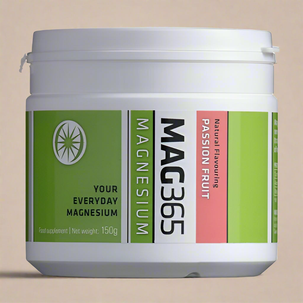  MAG365 Passion Fruit Magnesium 150g Front Label