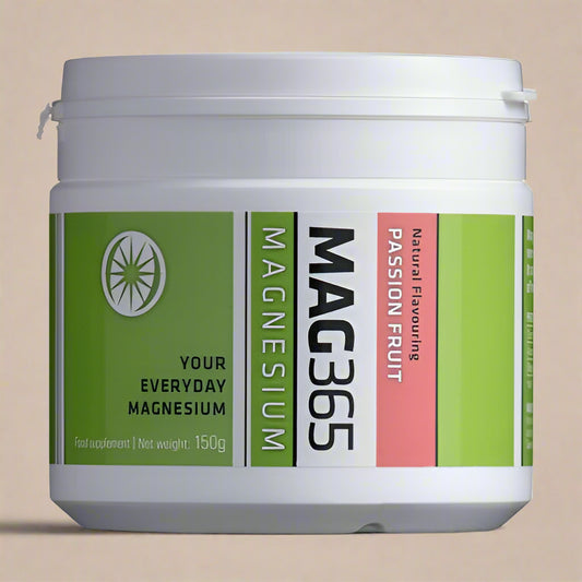  MAG365 Passion Fruit Magnesium 150g Front Label