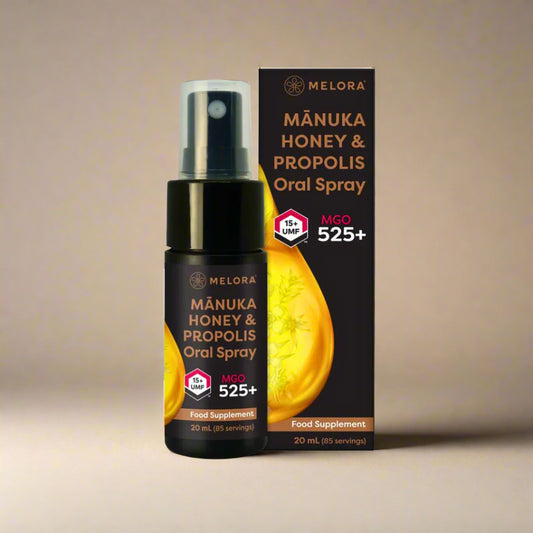 Melora Manuka Honey & Propolis Throat Spray 20ml for oral care