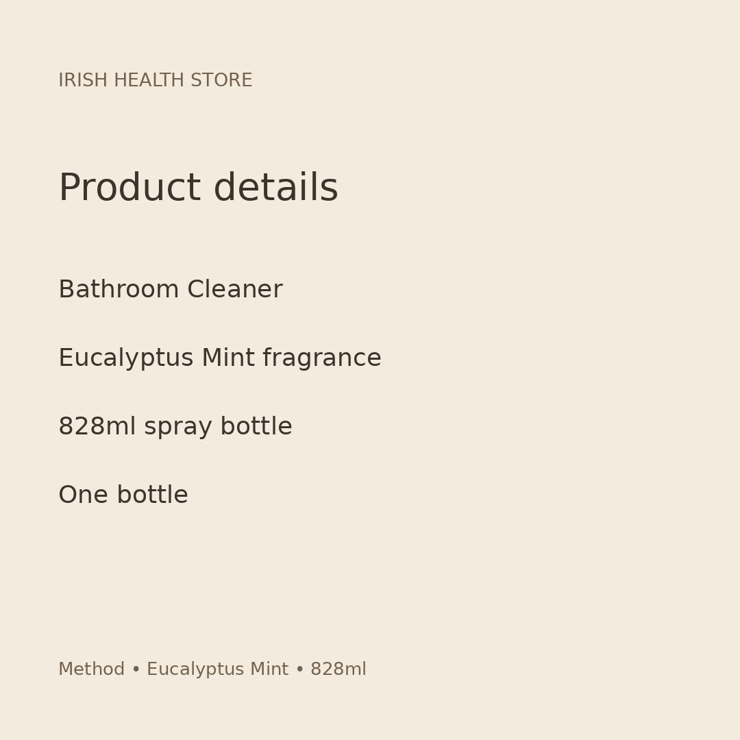 Method Bathroom Cleaner Eucalyptus Mint 828ml — product details