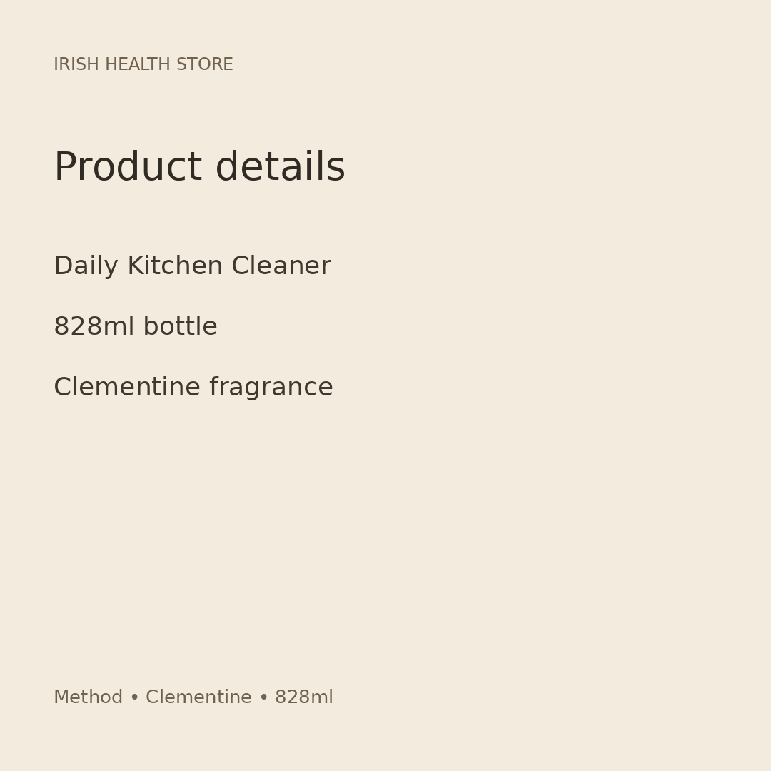 Method Daily Kitchen Cleaner – Clementine, 828ml product information