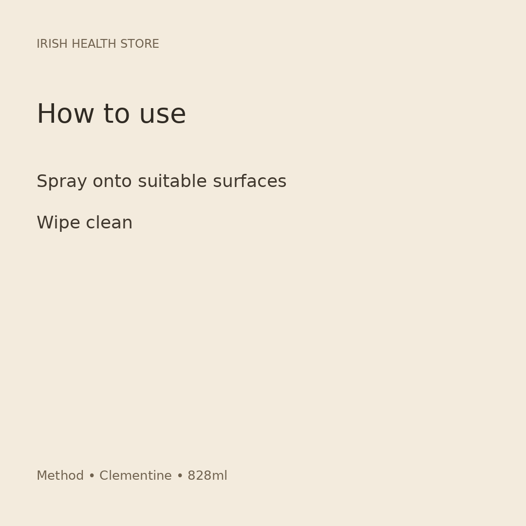 Method Daily Kitchen Cleaner – Clementine, 828ml directions