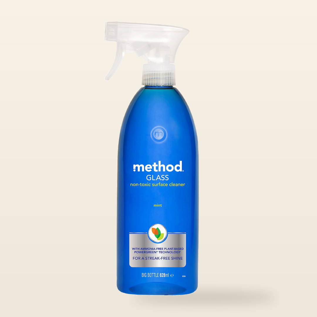 Method Glass & Surface Cleaner Mint 828ml — authentic bottle on cream background