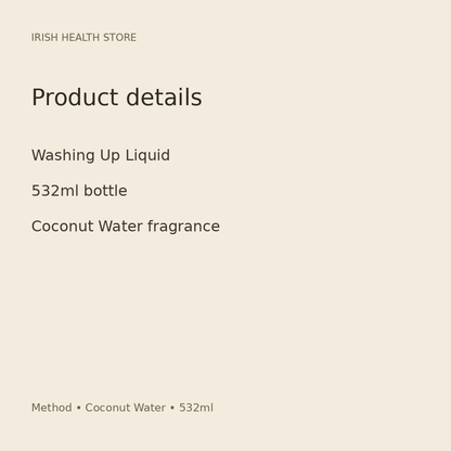 Method Washing Up Liquid – Coconut Water, 532ml product information