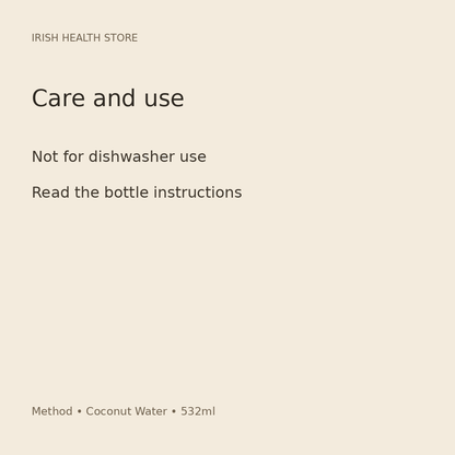 Method Washing Up Liquid – Coconut Water, 532ml care instructions