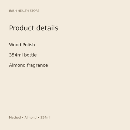 Method Wood Polish – Almond, 354ml product information