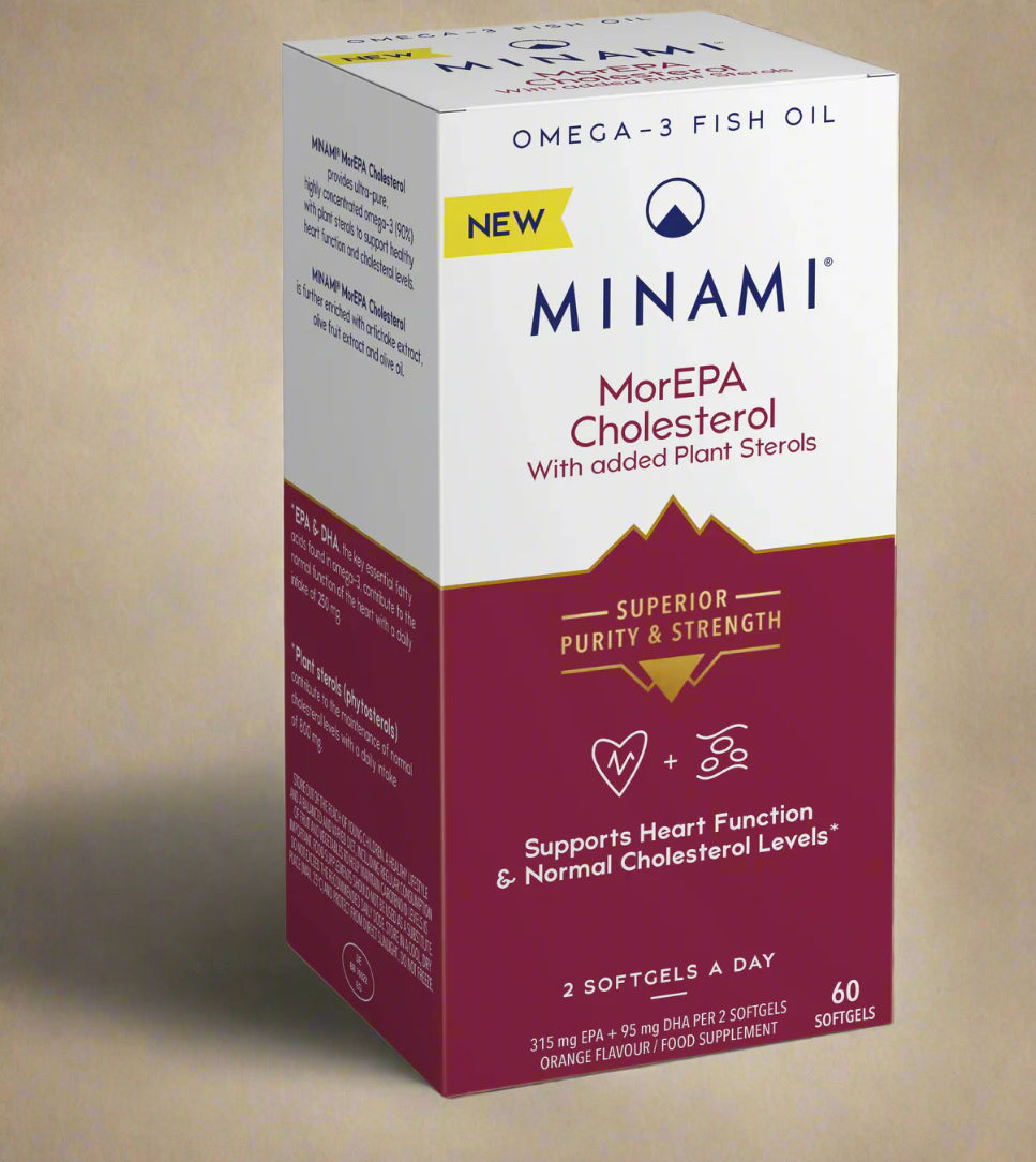 Front of Minami MorEPA Cholesterol – 60 Omega-3 Capsules