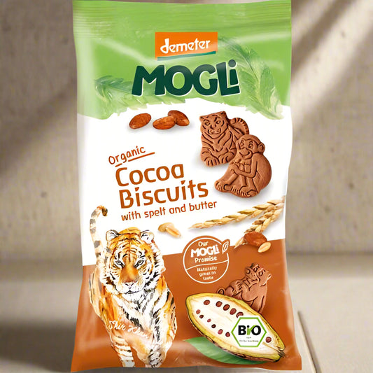 Mogli Organic Cacao Butter Biscuits 7 x 125g with animal shapes
