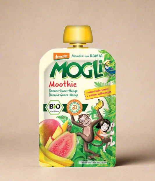 Mogli Organic Guava Banana Mango Smoothie 10 x 100g from Demeter farming