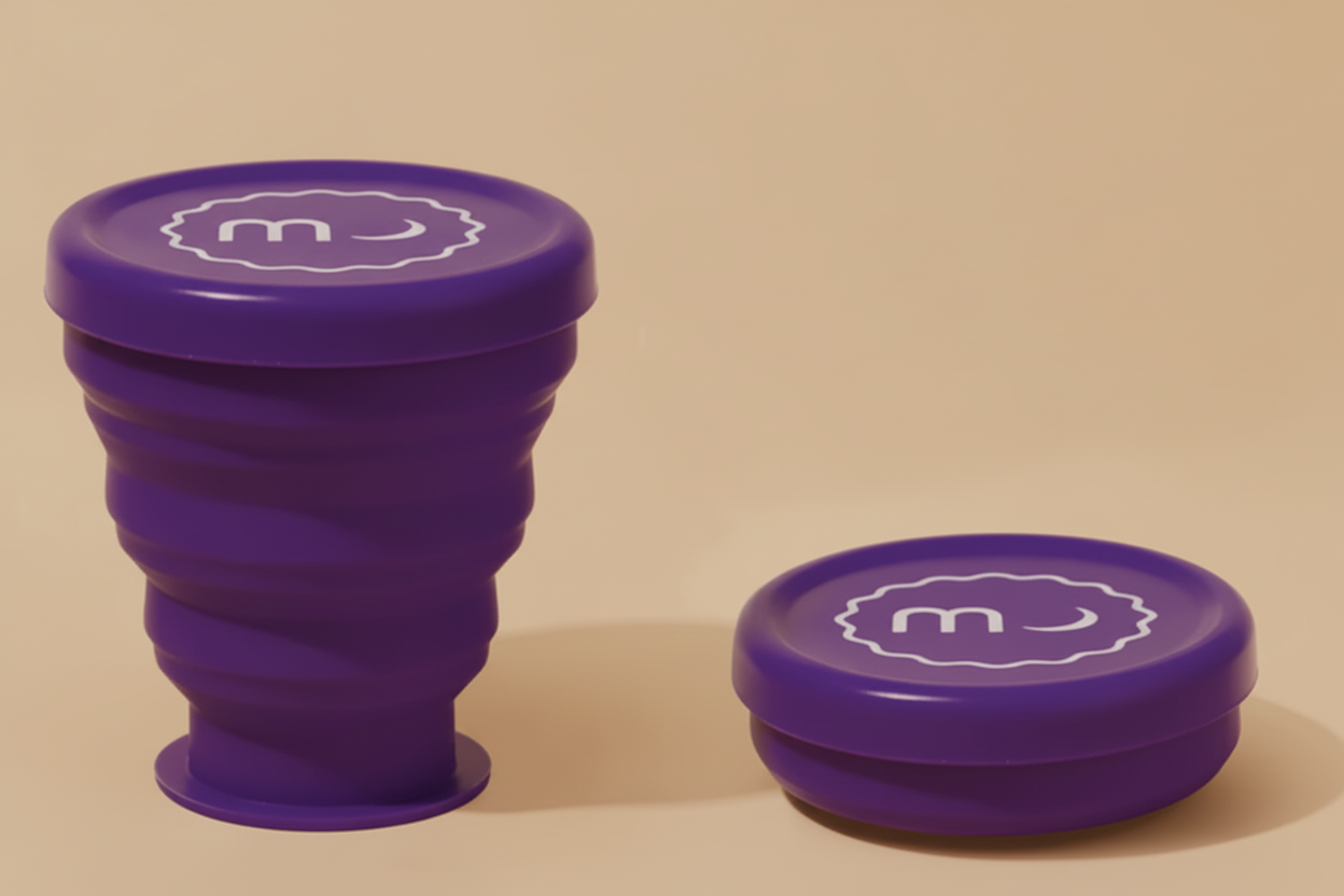 Mooncup cleaning pot reusable menstrual cup container