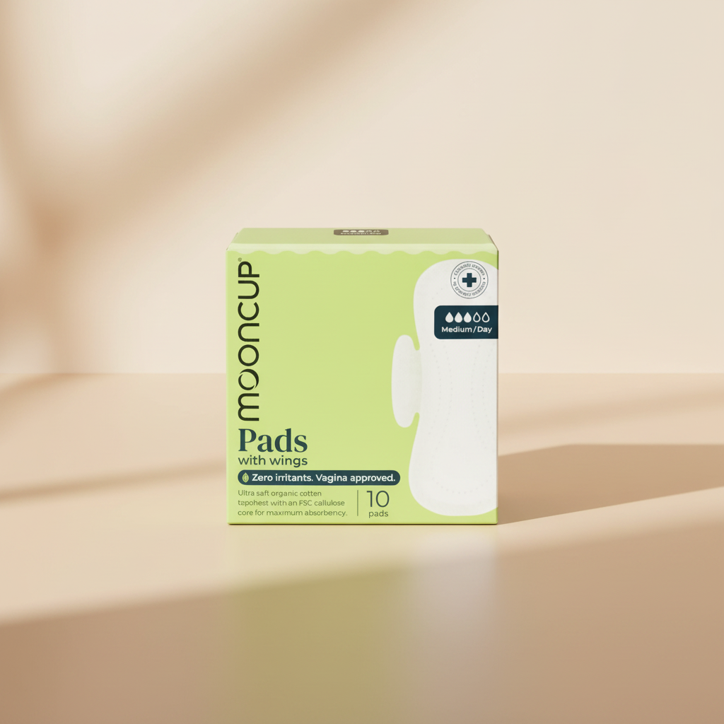 Mooncup Medium Day Pads with Wings Case 8 x 10 Pads