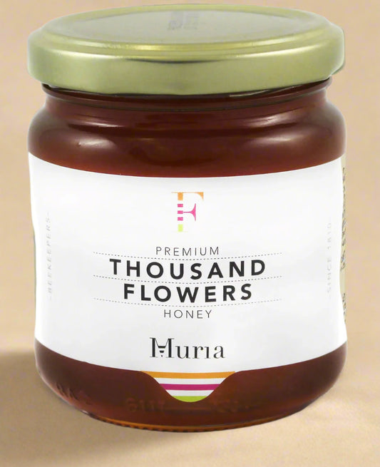 Muria Thousand Flowers Honey 6 x 250g promotional case with rich floral aroma