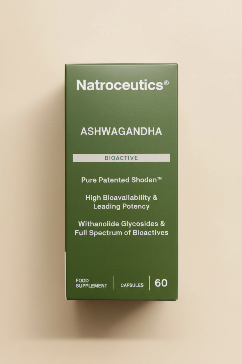 Natroceutics Ashwagandha Bioactive 60 capsules container product image clean neutral background