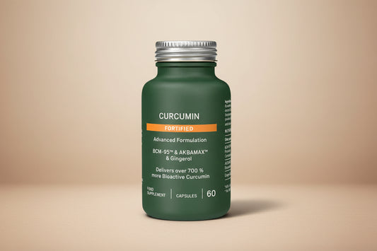 Natroceutics Curcumin Fortified – 60 Capsules, featuring BCM-95™ curcumin, AKBAMAX™ boswellia, and ginger extract