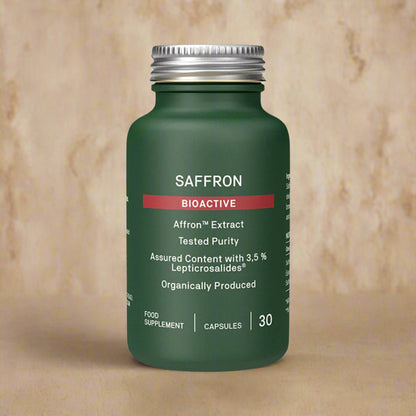 Natroceutics Saffron Bioactive – 30 Capsules, featuring affron® saffron extract standardized to 3.5% Lepticrosalides™.