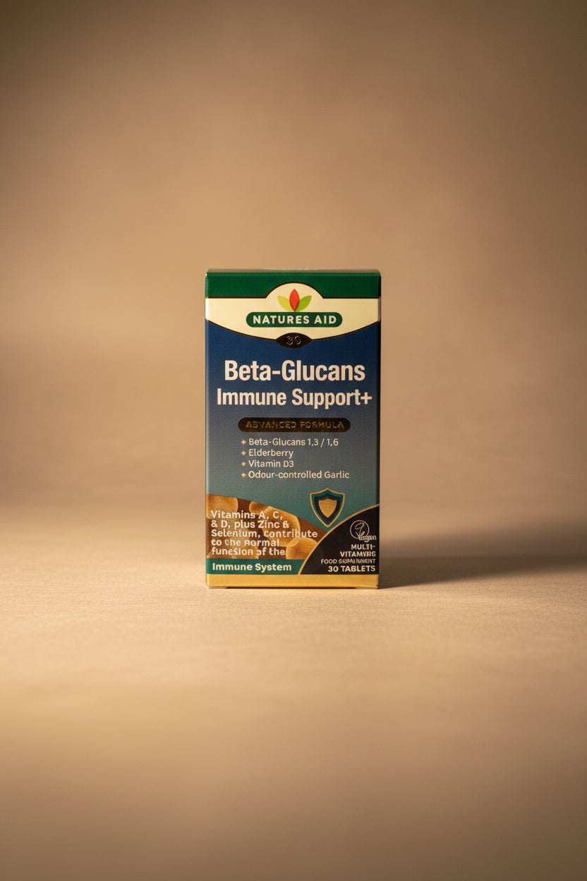 Natures Aid beta glucans immune support 30 tablets