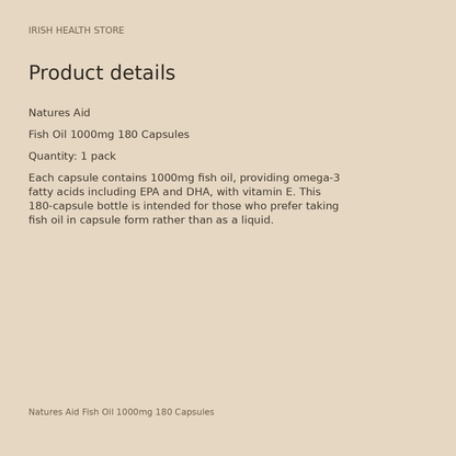 Natures Aid Fish Oil 1000mg 180 Capsules product details