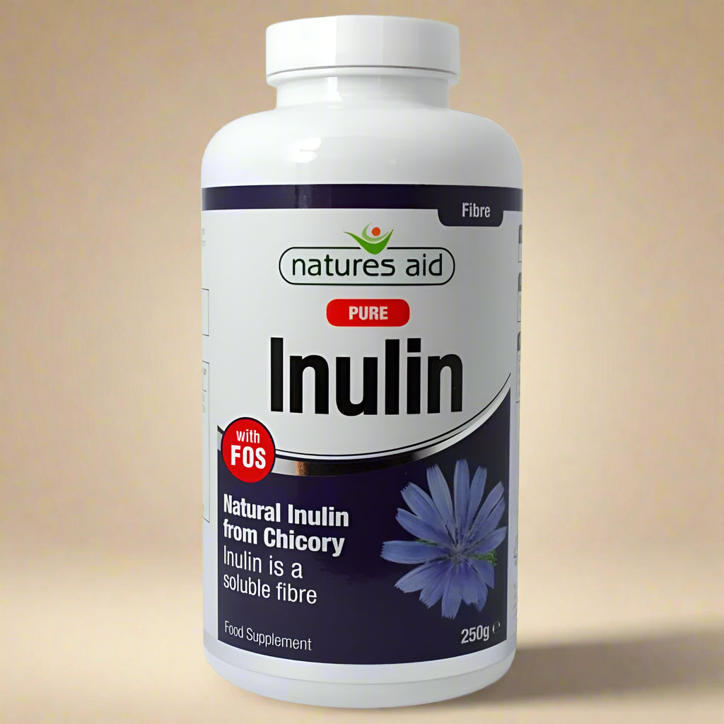 Natures Aid Inulin Powder 250g front label – IHS Irish Health Store – buy in Ireland