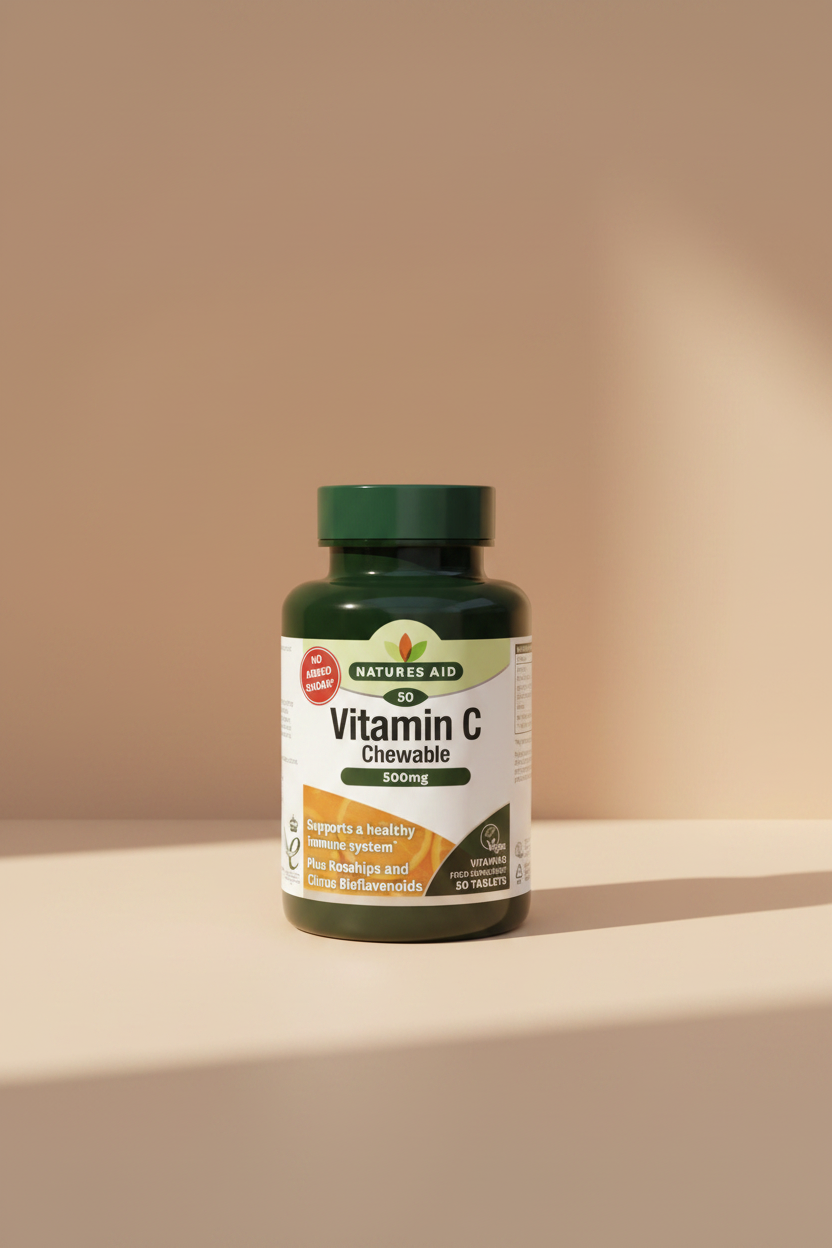 Natures Aid Vitamin C 500mg Chewable 50 Tablets