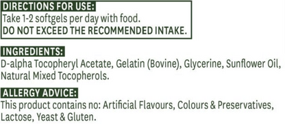 Product label with directions for use, ingredients, and allergy advice.