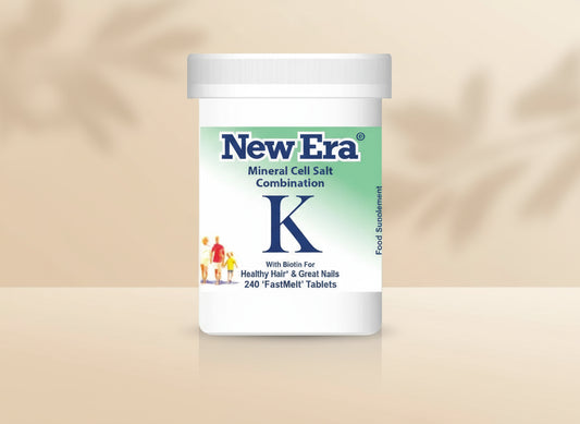 New Era Combination K Mineral Cell Salts 240 FastMelt Tablets Bottle