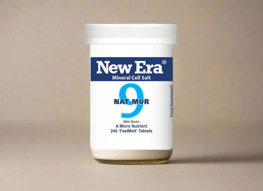 New Era No. 9 Nat. Mur. Mineral Cell Salt 240 Tablets bottle
