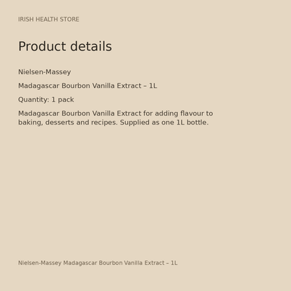 Nielsen-Massey Madagascar Bourbon Vanilla Extract – 1L product details