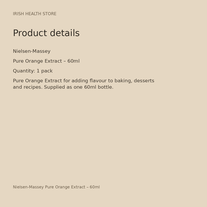 Nielsen-Massey Pure Orange Extract – 60ml product details