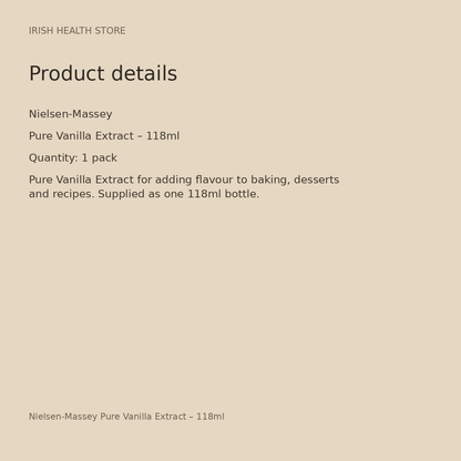 Nielsen-Massey Pure Vanilla Extract – 118ml product details