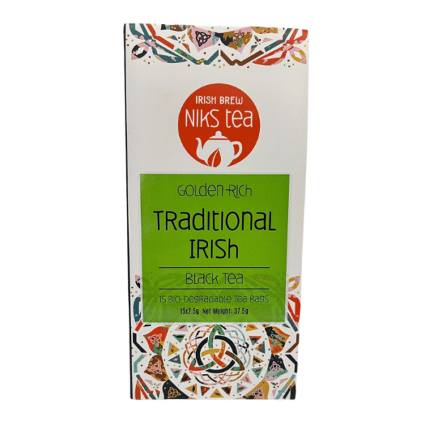 Nik’s Tea Traditional Irish Assam Black Tea – 15 Teabags – original pack