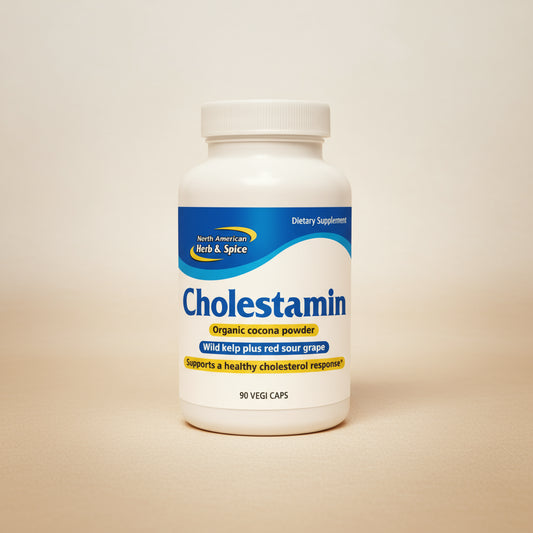 North American Herb & Spice Cholestamin 90 Capsules Bottle
