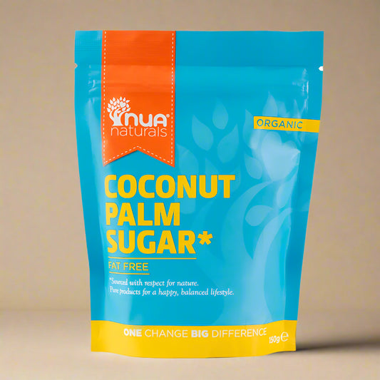 NUA Naturals Organic Coconut Palm Sugar 150g pouch front view