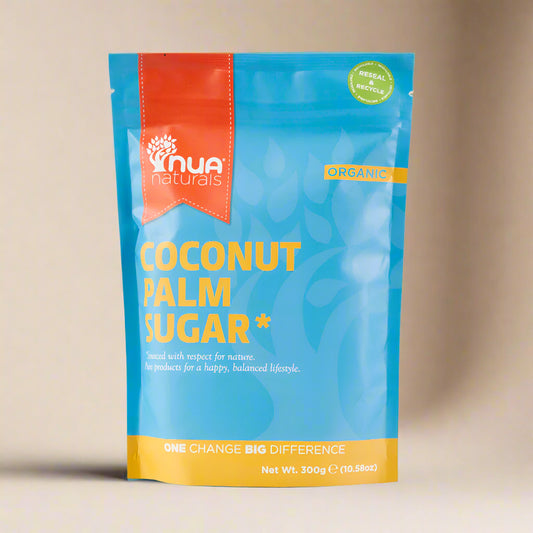 NUA Naturals Organic Coconut Palm Sugar 300g pouch front view