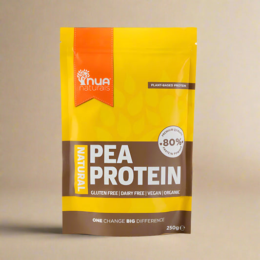 NUA Naturals Organic Pea Protein Powder Natural 250g pouch