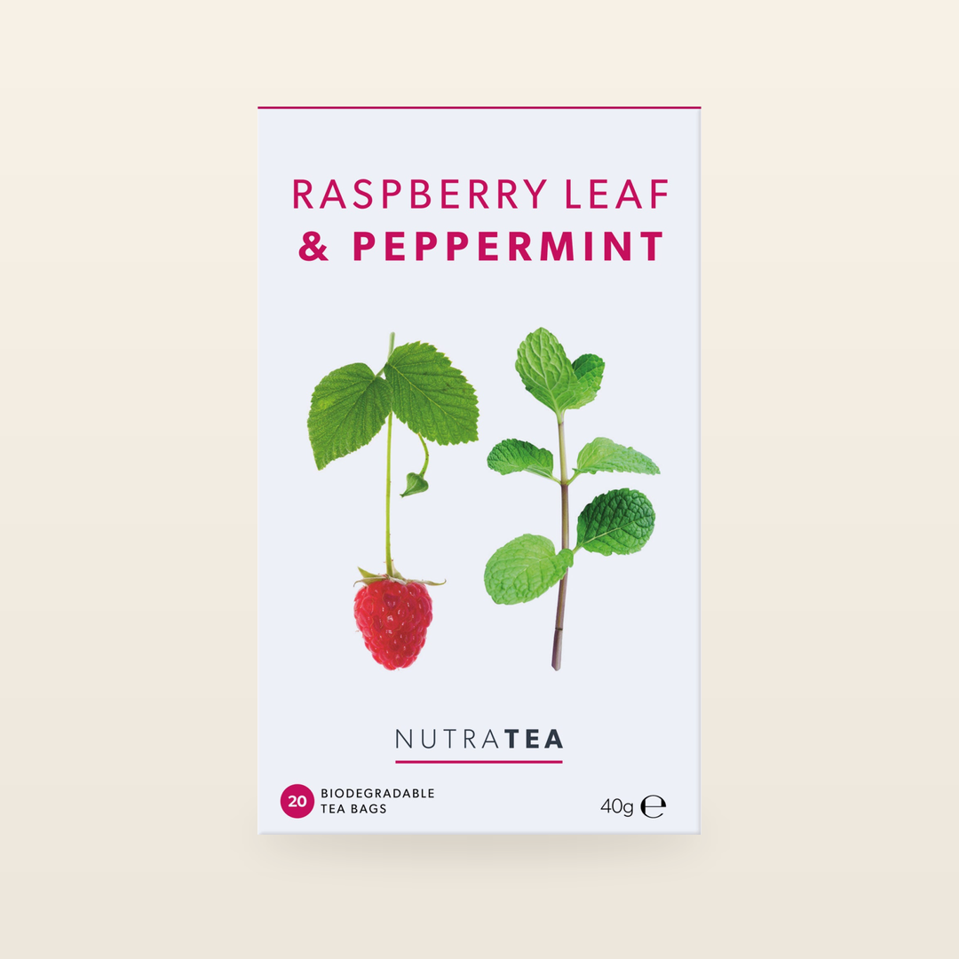 NutraTea Raspberry Leaf & Peppermint Tea – 20 Tea Bags original packaging