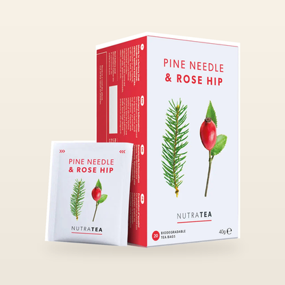 NutraTea Pine Needle & Rose Hip Tea – 20 Tea Bags original packaging