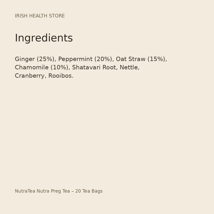 NutraTea Nutra Preg Tea – 20 Tea Bags ingredients