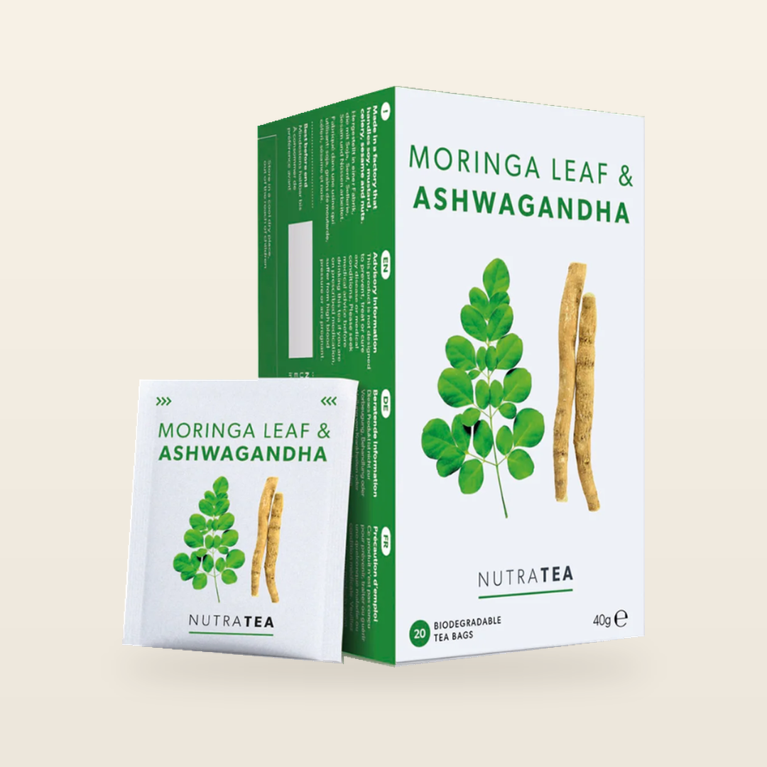 NutraTea Moringa Leaf & Ashwagandha Tea – 20 Tea Bags original packaging