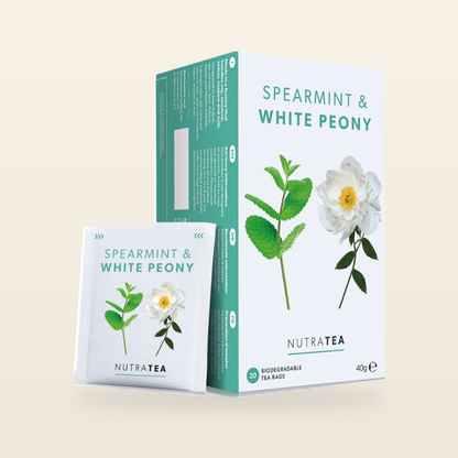 NutraTea Spearmint & White Peony Tea – 20 Tea Bags original packaging
