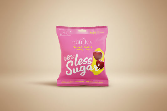 Nutriluv Sweet Hearts 98% Less Sugar Case 24 x 50g