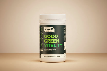 Nuzest Good Green Vitality 12 Serve Tub 120g – Front Label