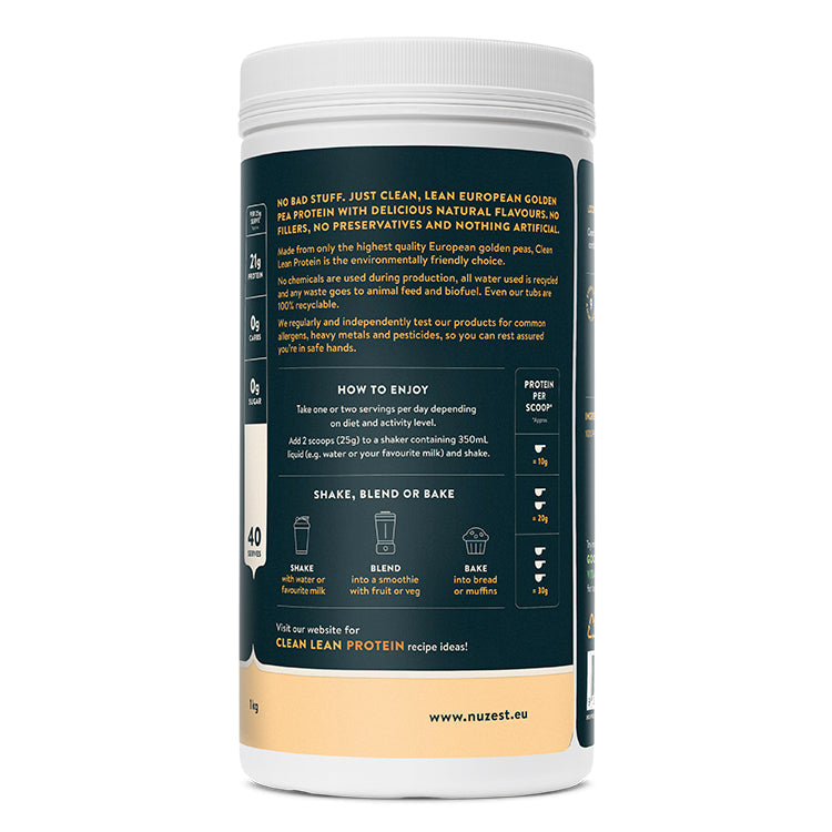 Just Natural Protein Powder 1kg by Nuzest – Ingredients and Nutrition