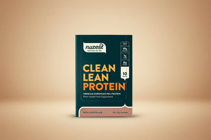 Nuzest Rich Chocolate Clean Lean Protein 10 x 25g – Front of Pack