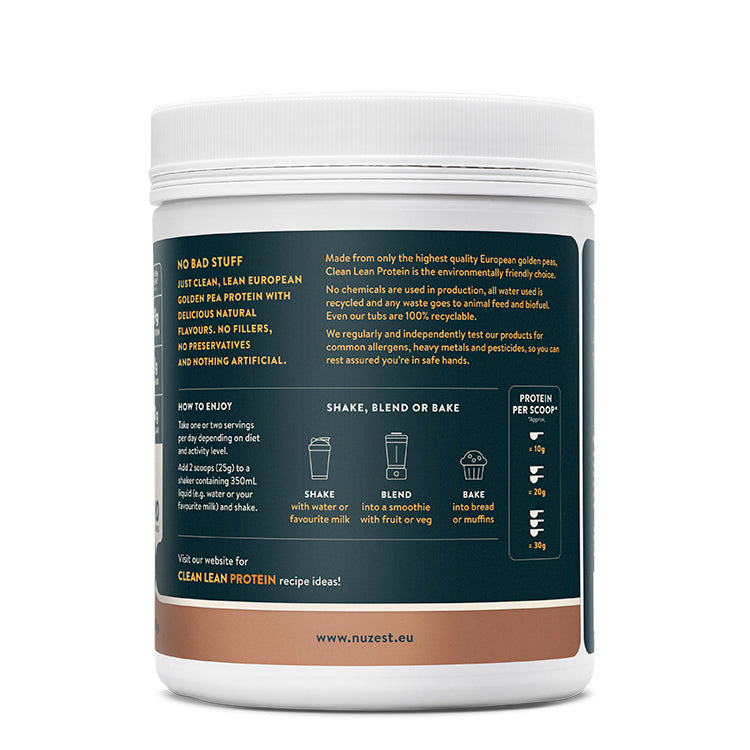Rich Chocolate Protein 500g by Nuzest – Ingredients and Nutrition