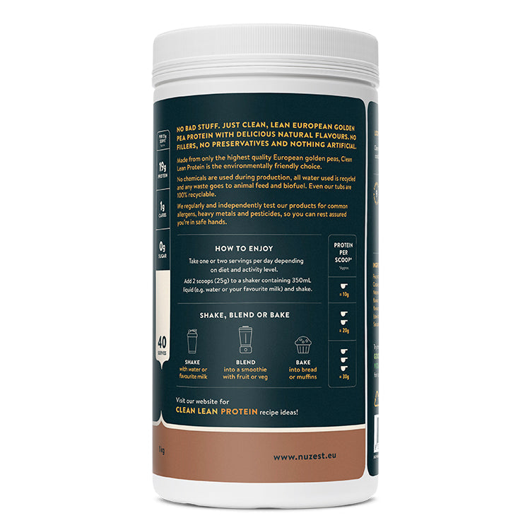  Rich Chocolate Protein Powder 1kg – Ingredients and Label