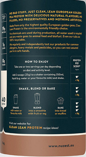  Rich Chocolate Protein Powder 1kg – Ingredients and Label