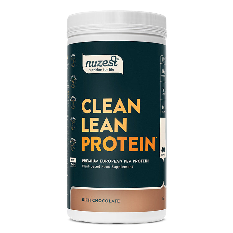 Nuzest Rich Chocolate Clean Lean Protein 1kg – Front of Tub