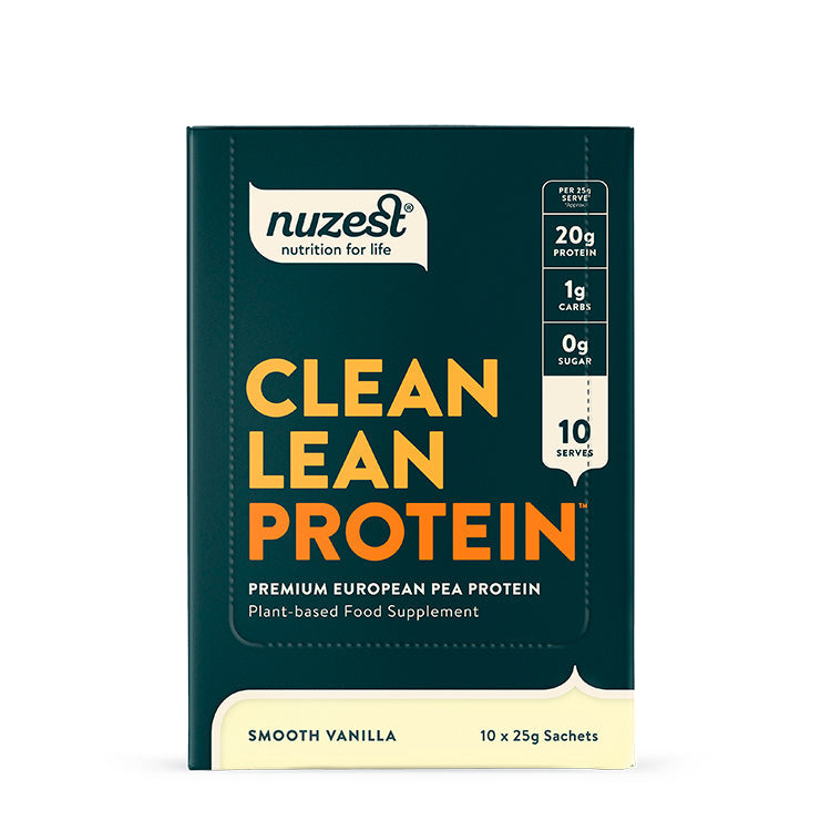 Nuzest Smooth Vanilla Clean Lean Protein 10 x 25g – Front of Pack